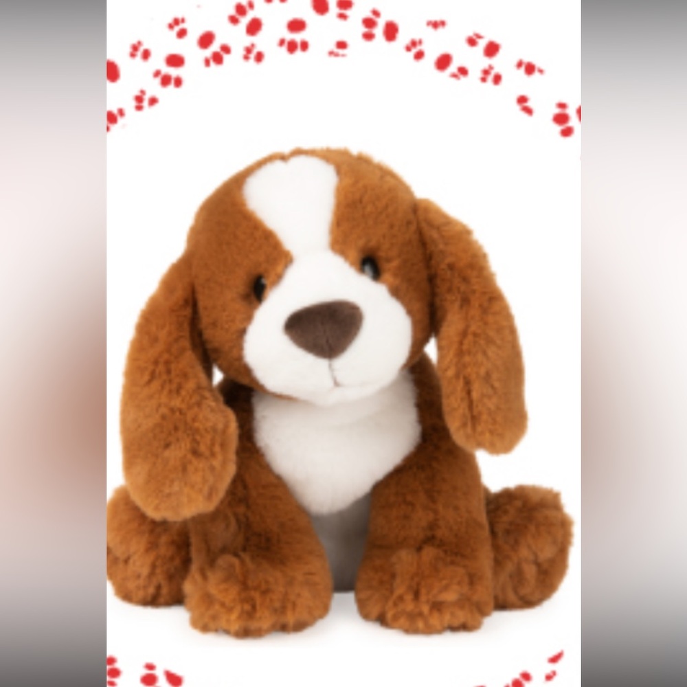 Gund Brown and White Plush Dog Toy‎
